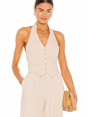 Song of Style Cream Halter Vest
